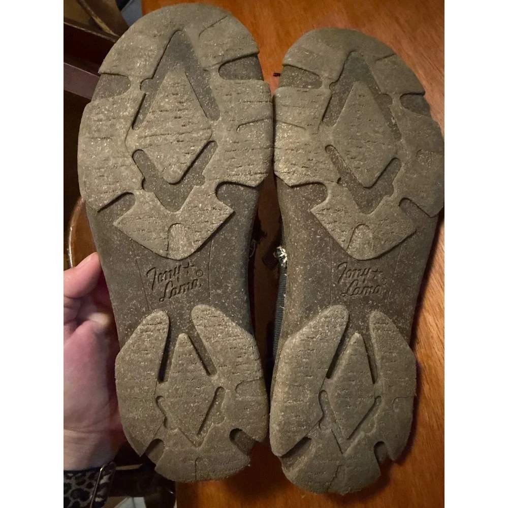 Tony Lama Gator Charcoal Canvas Slip On Shoes Mens 10 TLC126 Grey Loafers